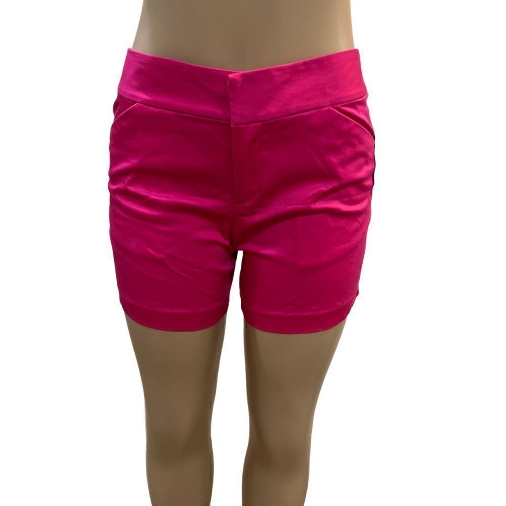 NWT- INC International Concepts Women's Mid Rise Pull-On Short. Barbie pink